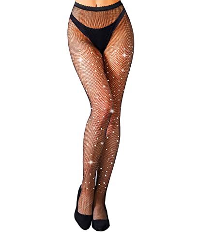 MengPa Women's Fishnets Tights High Waist Stockings Party Thigh High Pantyhose2