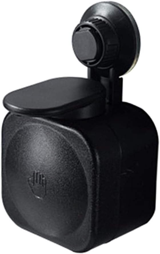 Wall Mounted Soap Dispenser Strong Vacuum Traceless Design for Bathroom Kitchen Easy Installation Black Soap Container