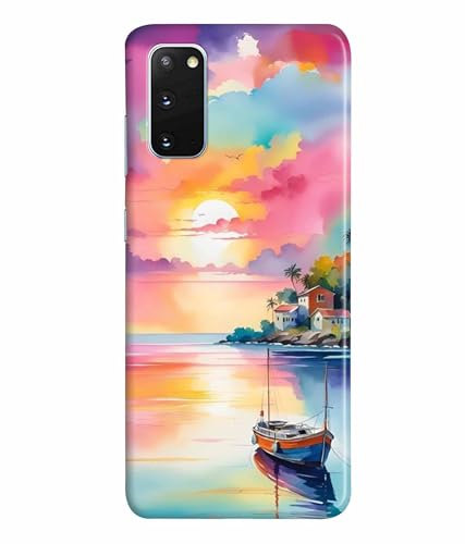 Image of Printed Hard Back Case Cover & Compatible for Samsung Galaxy S20 | Nature Painting Art (Multicolor) - D1180