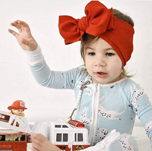 Baby Girl Bow Headbands Newborn Hairband Baby Turban Knotted Elastic Headwrap for Toddler Hair Accessories3