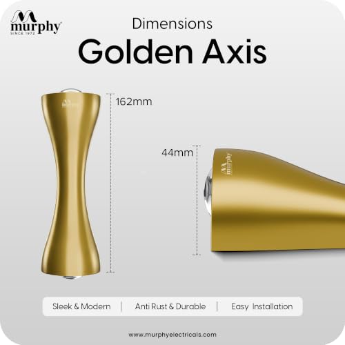 Image of Murphy Golden Axis 6W LED Up Down Wall Light | Warm White | Premium Gold Finish | Aluminium Body | Decorative Indoor Wall Lamp | 2 Year Warranty | Pack of 5