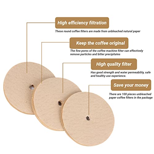 100Pcs Round Coffee Maker Filters, Coffee Filter Papers, Universal Replacement Vietnamese Coffee Maker Filter, For Home Kitchen, Drip Filter Papers, Restaurant Supplies #TOP2