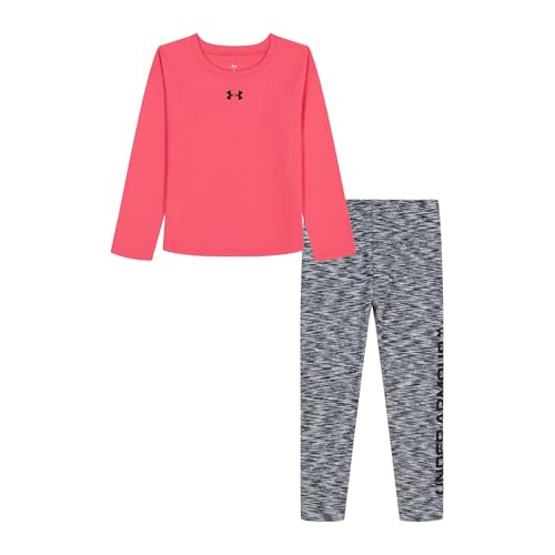 Image of Under Armour Girls' 2-piece Long Sleeve Tee and Leggings Set, Soft & Comfortable