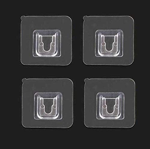 MOHAK Strong Self Adhesive Magic Sticker Traceless Hook Bathroom Waterproof Sticky Multi-Functional Snap Fastener Creative Home Wall Mount Sticker Bathroom Shelve Soap Box Sticker (Set of 4 Pcs)-image-20