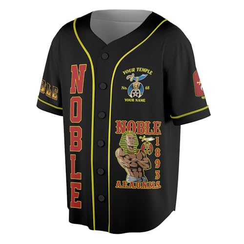 Custom King of The Desert Shriner Nobles Mystic Ancient Style AEAONMS Jersey de béisbol 3D Talla XX-Large miniatura 2