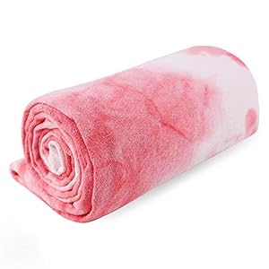 DREAM SLIM Hot Non Slip Grip Foldable Skidless Yoga Towel, 24in x 72in, Multicolor – Pink