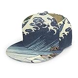 Oaieltj Gorra de béisbol unisex para mujeres, hombres, niños, niñas, a la moda, ajustable, con impresión 3D, Cool Erizo Surfing Great Wave, Talla única