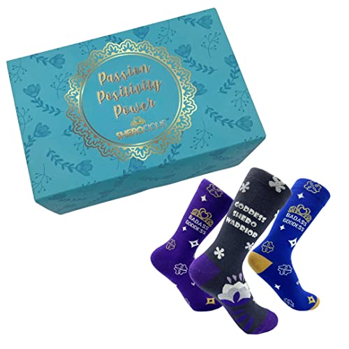 Image of | Gift Box 3 pairs | Inspirational Gifts for Women | Fun Socks | gifts for friends | cancer care gifts for women