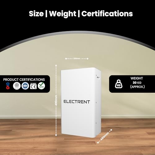 Image of 25.6V 100Ah Lithium-Ion Battery | Advanced LiFePO4 Battery for Home Inverter & Solar Backup | Wall-Mounted | Lightweight | Maintenance-Free | Long Life with 5-Year Warranty
