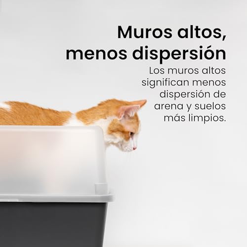 WC para gatos facil limpieza para evitar restos de arena fuera de la caja 5