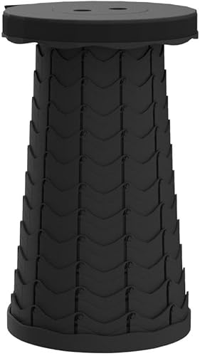 Miniatura 5 de Taburete plegable mejorado, capacidad de carga de 440 libras, ligero pero más resistente, telescópico plegable retráctil portátil, taburete plegable