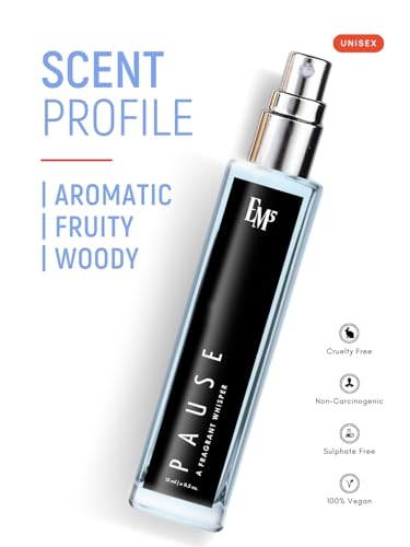 Image of EM5 Pause Perfume for Men | Aromatic Fresh Amber Fragrance | Eau De Parfum Spray | Luxury Gift for Him | 15 ml