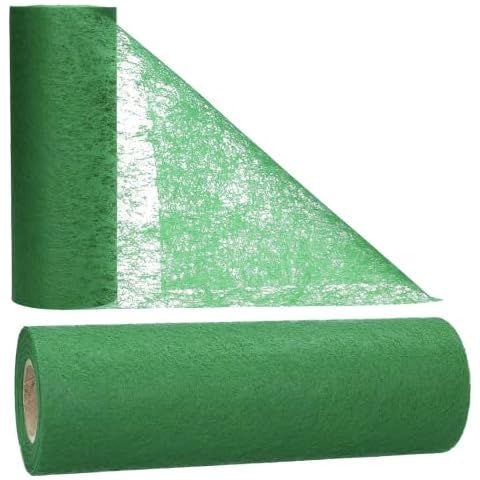 AmaCasa Non-Woven Table Runner for Weddings, Communions, Christenings and All Celebrations Dimensions: 30 cm / 25 m Roll (Fir Green, Fleece) Cover