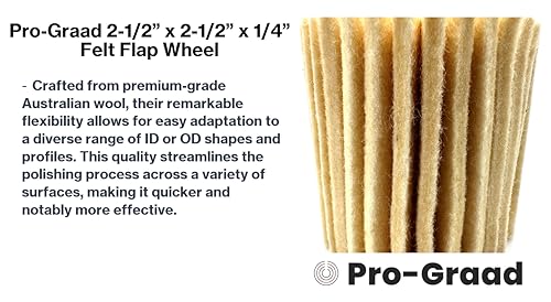 Pro-Graad Felt Flap Wheel with 1/4" Shank Mounted