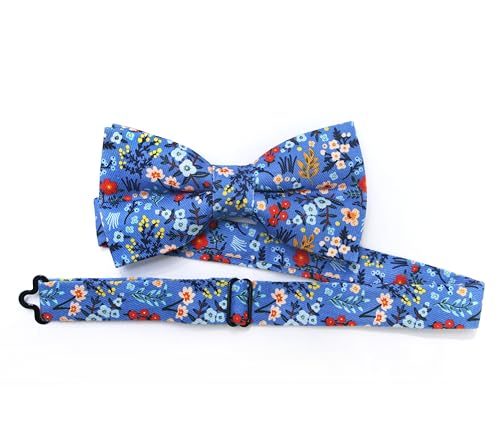 Image of Colorful Fun Pattern Pre-Tied Bow Tie Mens Floral Space Adjustable Bowtie