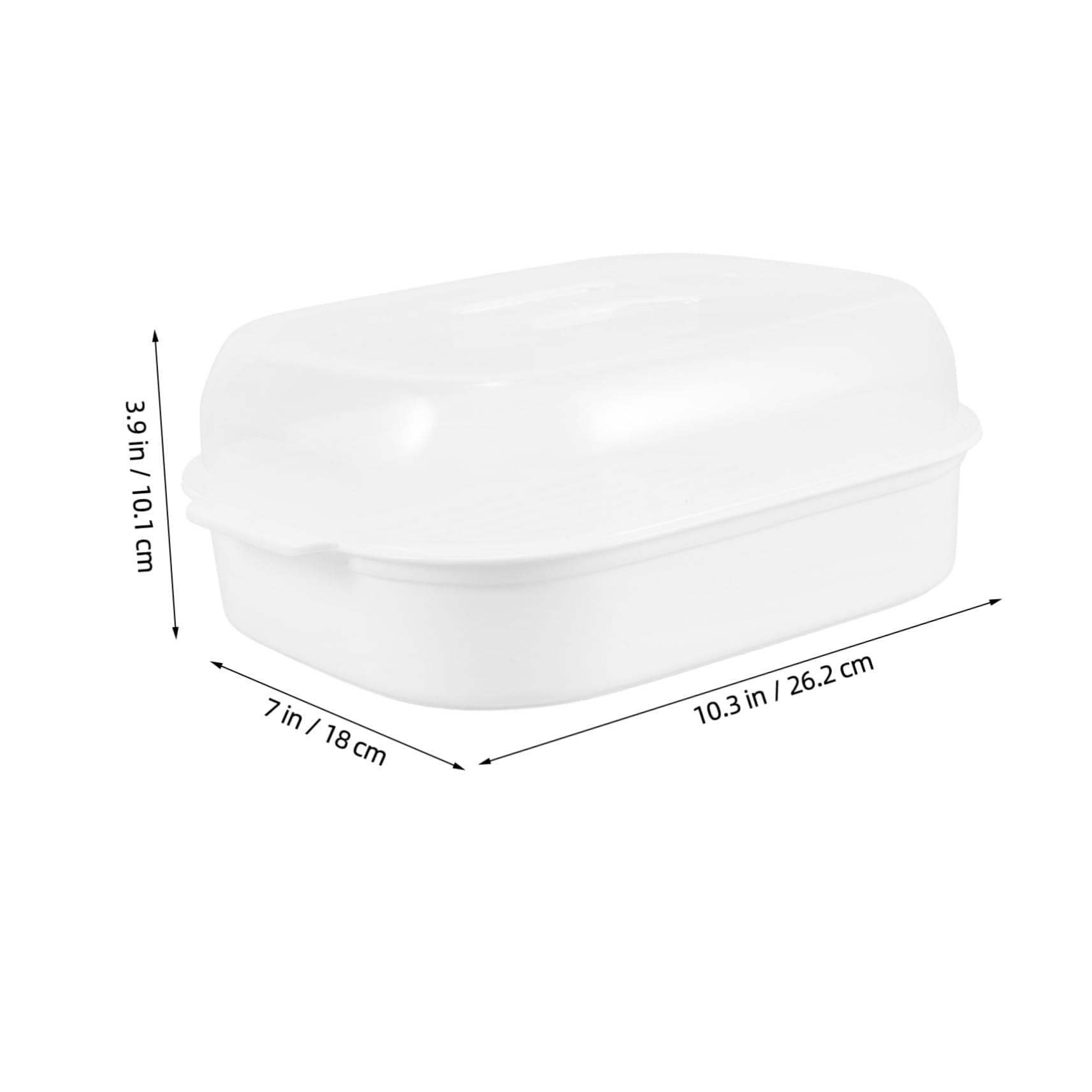 Mikrowellen Dampfgarer mit Deckel und Einsatz, Kunststoff, Große Kapazität