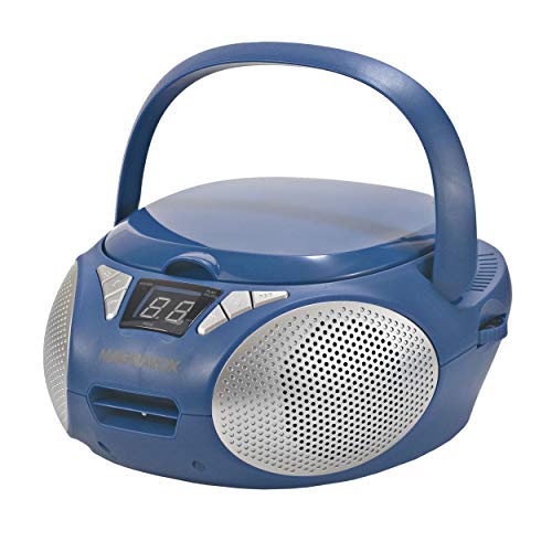 Magnavox Md6924-Bl Portable Top Loading Cd Boombox With Am/Fm Stereo Radio In Blue | Cd-R/Cd-Rw Compatible | Led Display | Aux Port Supported | Programmable Cd Player | #TOP6