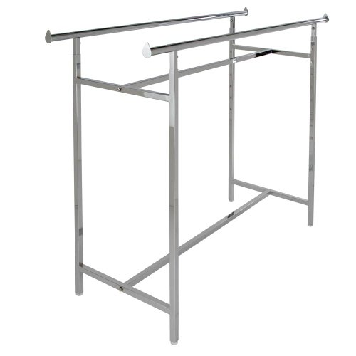 Display Warehouse Adjustable Double Bar Clothing Rack