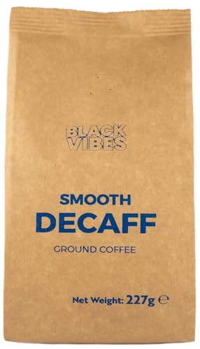 Black Vibes - Decaf Ground Coffee (227g) | Smooth Decaf | Made in Italy