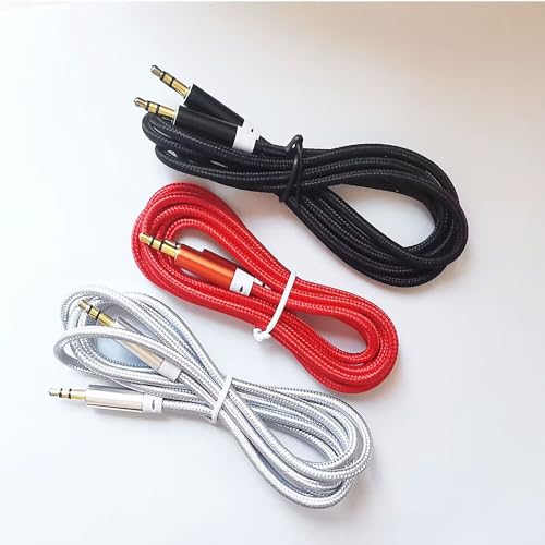 Cable de audio estéreo 3.5mm nylon trenzado, pack 3 miniatura 5