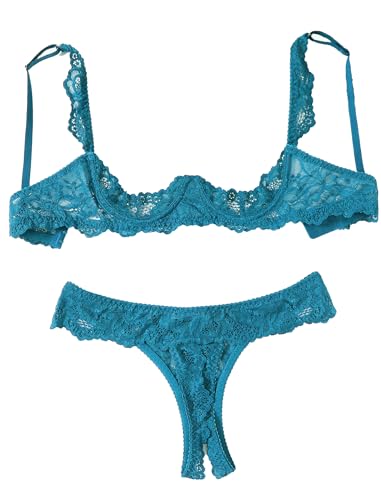 Image of Avidlove Sexy Lingerie Set for Women Lace Bra and Panty Sets Underwire Push Up Lace Lingerie Set XS-XXL