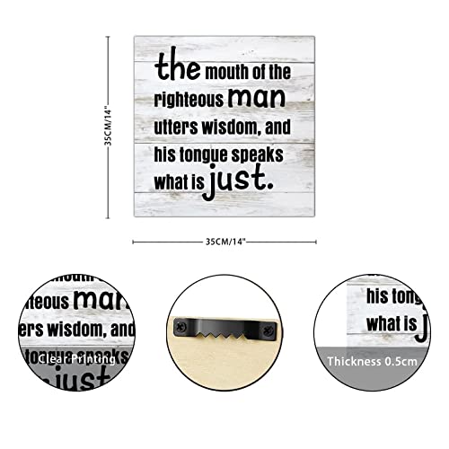 Cadeau chrétien : plaque en bois rustique avec citation - 3