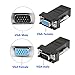 GELRHONR VGA Extender Over Ethernet Adapter, VGA to RJ45 Signal Extender Adapter, VGA 15-Pin Male/Female to RJ45 Female Extender Transmission Over CAT5 CAT6 Ethernet Cable -2pack