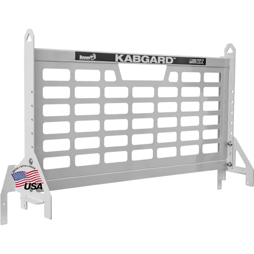 Image of Buyers Products 5405427 Kabgard Headache Rack W /Mounting Kit for Dual-Wheel Service Body Trucks, 54 Inch, White Gloss Finish, Service Body Headache Rack Kit