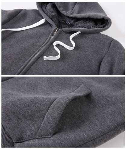 Image of SWISSWELL Hoodies for Women Winter Fleece Sweatshirt - Full Zip Up Thick Sherpa Lined Hooded Jacket