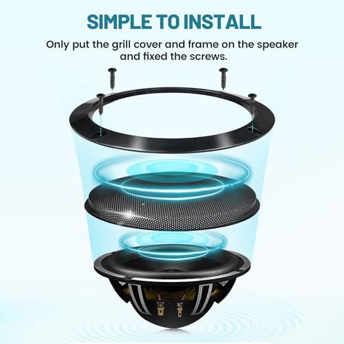 Nuith 6.5 Inch Metal Mesh Round Speaker Grill Cover thumb #4