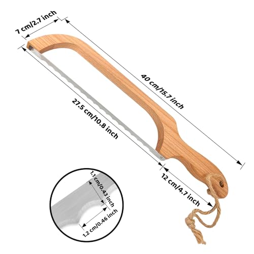 Bread-Slicer-for-Homemade-Bread16-Wooden-Sourdough-Bread-knife-with-Bow-DesignPremium-Stainless-Steel-Serrated-Saw-Bread-cutter-for-Bagels-Baguettes-and-More