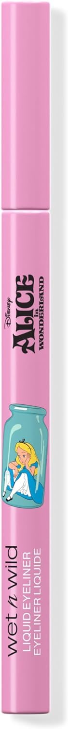 Wet n Wild Alice in Wonderland Eyeliner Płyn z elastyczną szczotką o wysokiej precyzji, półprzezroczystej i budowanej, drobnej puryny wykończenie dla jasnego wyglądu, Silly Nonsense Tone