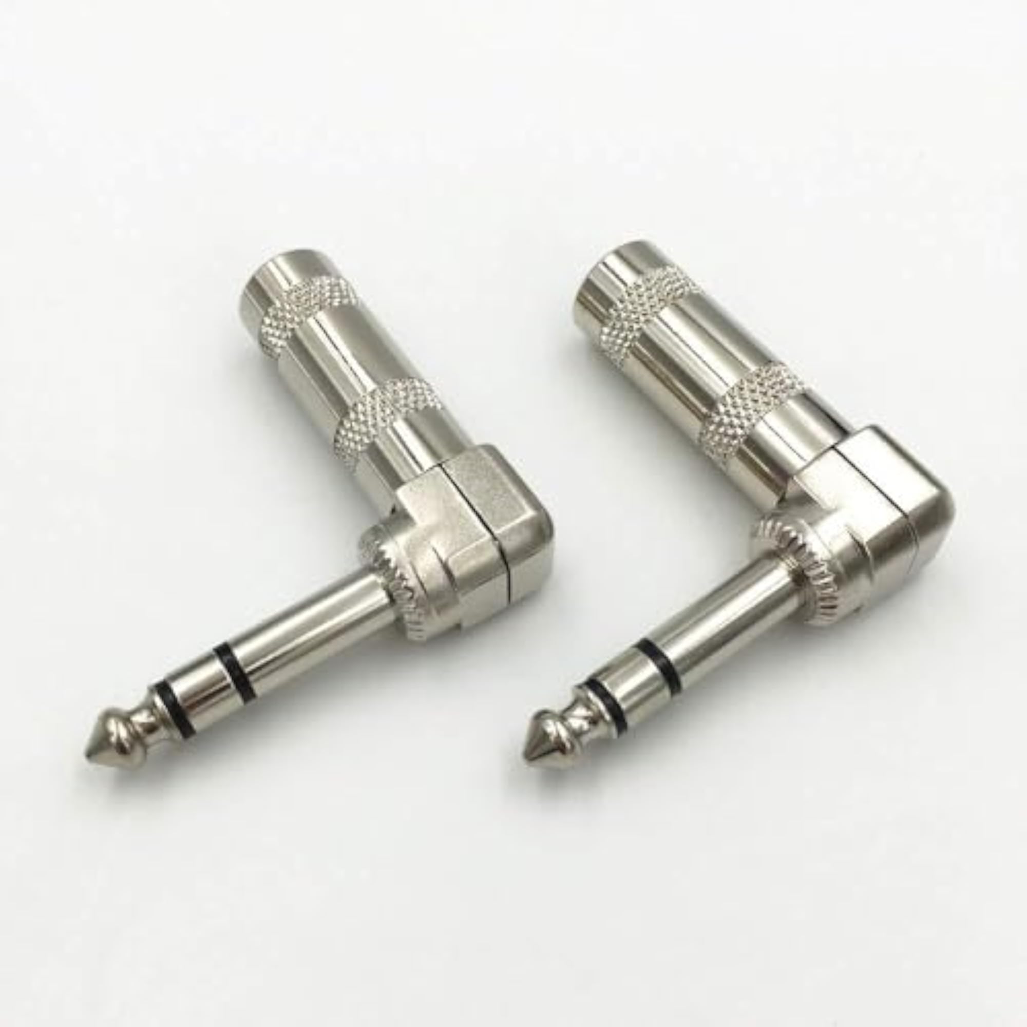 1/4 Inch TRS Right Angle Audio Plug, 90 Stereo Male Connector