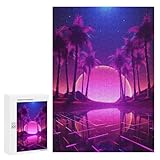 300 PCS Rompecabezas para Adolescentes Synthwave Euphoria Rompecabezas para Adultos Juegos Familiares Mejora La Memoria Regalos para Amigos Y Familiares 300 PCS