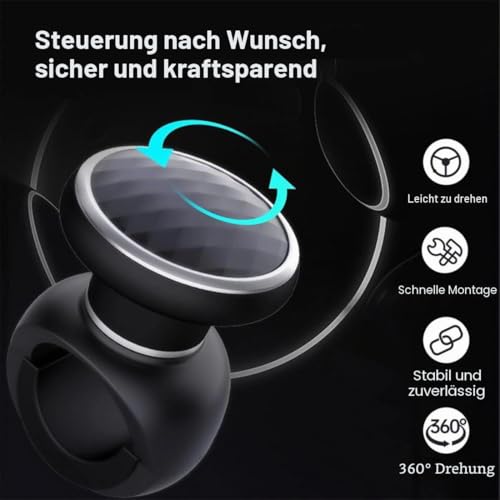 FiTspi Lenkradknauf Spinner, universelles Lenkrad-Hilfswerkzeug für Autos, Lkws, Traktoren, Mähmaschinen, Gabelstapler – Ideal für Fahrer