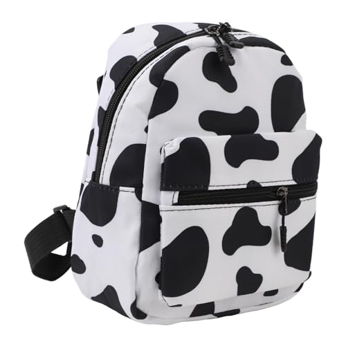 Mini Mochila, Mochila Universitária Estudante Moda Vaca Padrão Multi Compartimento Mochila Estudante para Compras de Viagens Escolares