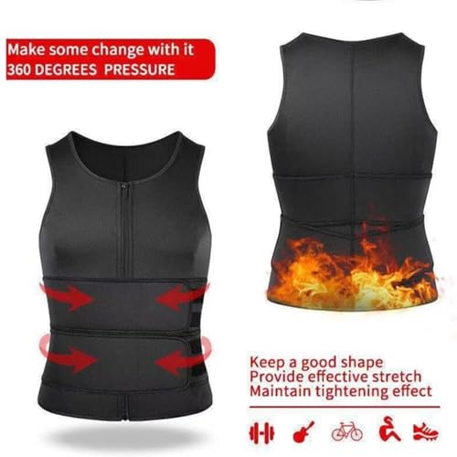 Control Cincher - Camiseta de compresión para sauna, camiseta interior adelgazante, moldeador de cintura, chaleco moldeador de cuerpo para hombre