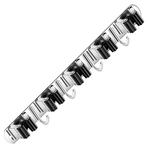 GAOSHA Brooms Metal Mop Rack Wall Mount Storage Solution for Brooms and Tool Efficient Space Organization Supplies