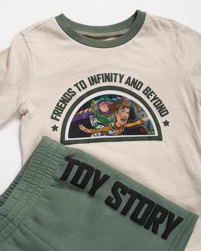 Image of Disney Boys T-shirt and Shorts Outfit Set - Holographic T-Shirt & Matching Shorts Set, Mickey Mouse & Toy Story