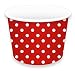 LolliZ Ice Cream Cups 8oz., Red/Polka Dots, 12 Pcs