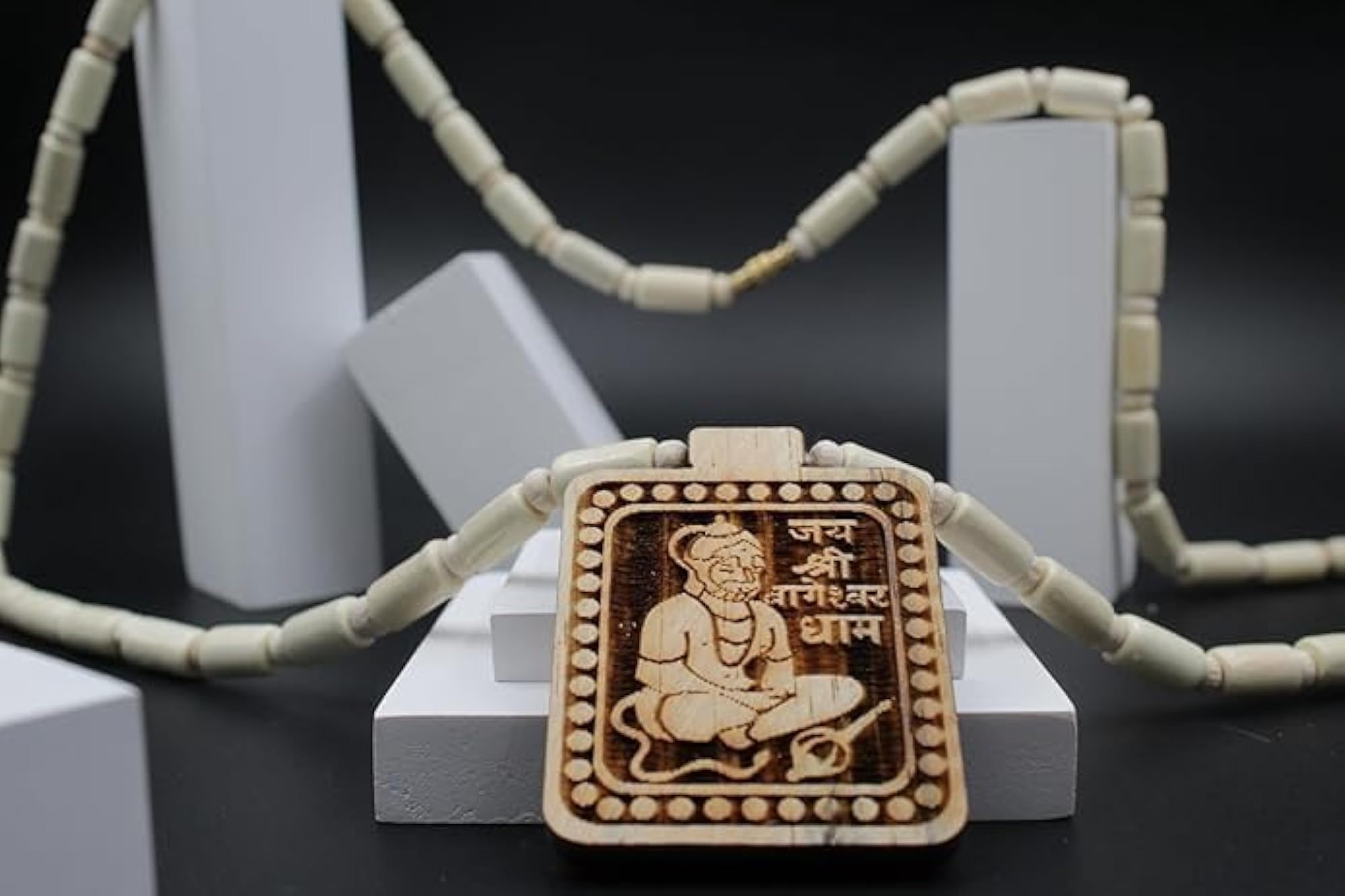 Big Size Cylindrical Bead Tulsi Kanthi Mala Necklace