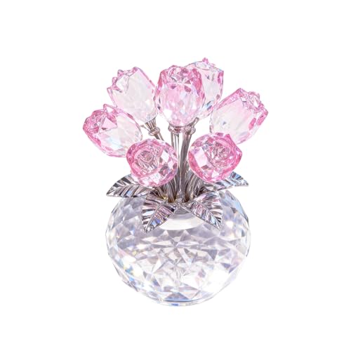 Bouquet de roses en verre décoration mariage et maison design