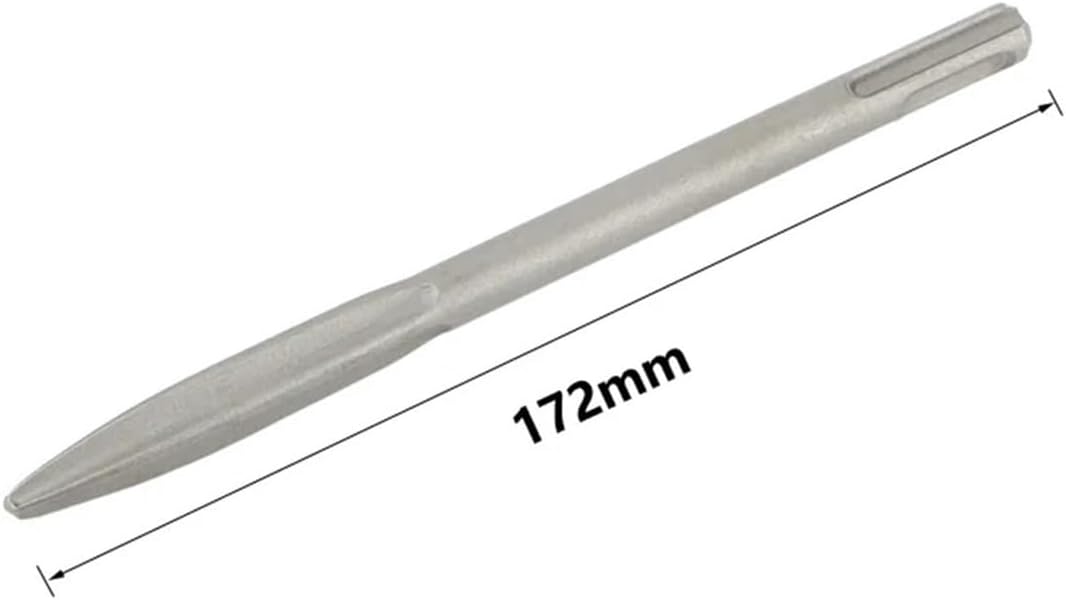 1ps Sds/Plus Shank Chisel Set Electric Hammer Point Flat Chisel For Tile Cement Concrete Brick Stone Masonry Slotting Tool(172mm)