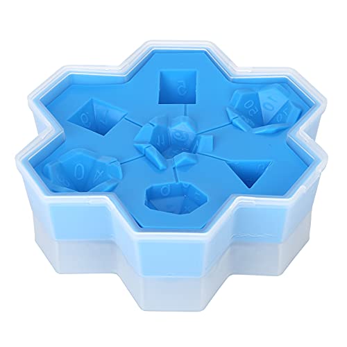 Molde para cubos de hielo reutilizable de silicona azul miniatura 2
