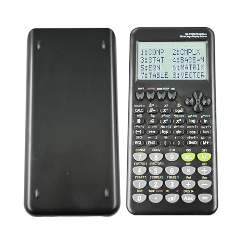 FX 991ES PLUS MAX - Calculadora científica con 417 funciones, calculadora científica con pantalla extragrande de 2 líneas de 10+2 dígitos para oficina, negocios, hogar, diario, color negro