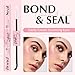 EYEVIS Lash Bond and Seal 10ML Waterproof Lash Cluster Glue Lash Seal 2-in-1 Lash Glue for Eyelash Clusters Long-Lasting for DIY Lash Extensions at Home(Black Bond and Clear Seal,10ML)