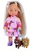 Simba Evi Love Dogs, Puppe mit Zwei süßen Dackeln an der Leine, 12cm Spielpuppe, ab 3 Jahren