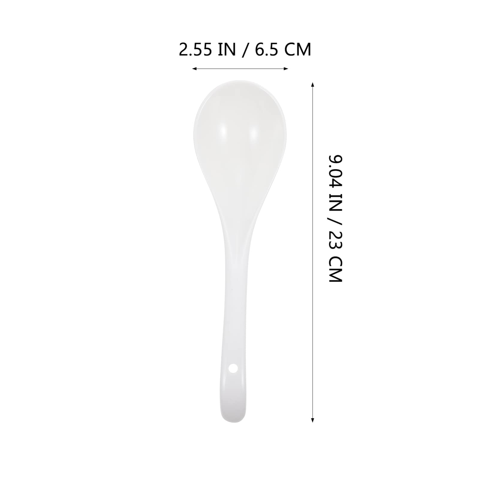Alipis Lot de 6 Cuillères à Soupe en Céramique Blanches Style Simple, Solides et Résistantes aux Rayures, Cuisine Service à Table