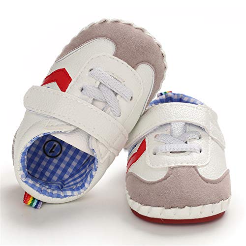 Image of HsdsBebe Baby Boys Girls Pu Leather Hard Bottom Walking Sneakers Toddler Rubber Sole First Walkers Infant Cartoon Slippers Crib Shoes