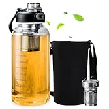 Passoire à thé pratique pour une utilisation polyvalente : la bouteille à thé avec infuseur en acier inoxydable permet de préparer facilement du thé, du brassage froid, du liquide amniotique ou des infusions d'herbes. Le système de filtration amovible assure une filtration propre et permet une expérience de boisson agréable sans résidus